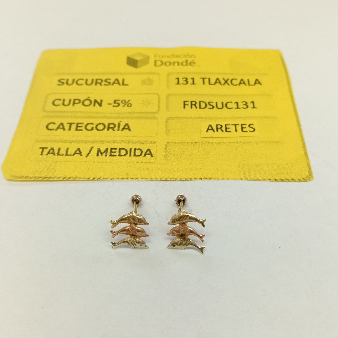 ARETES PAR ORO 10 K 0.7 GRMS (SEMINUEVO)