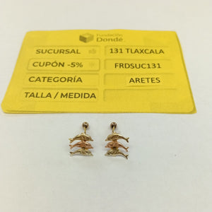 ARETES PAR ORO 10 K 0.7 GRMS (SEMINUEVO)