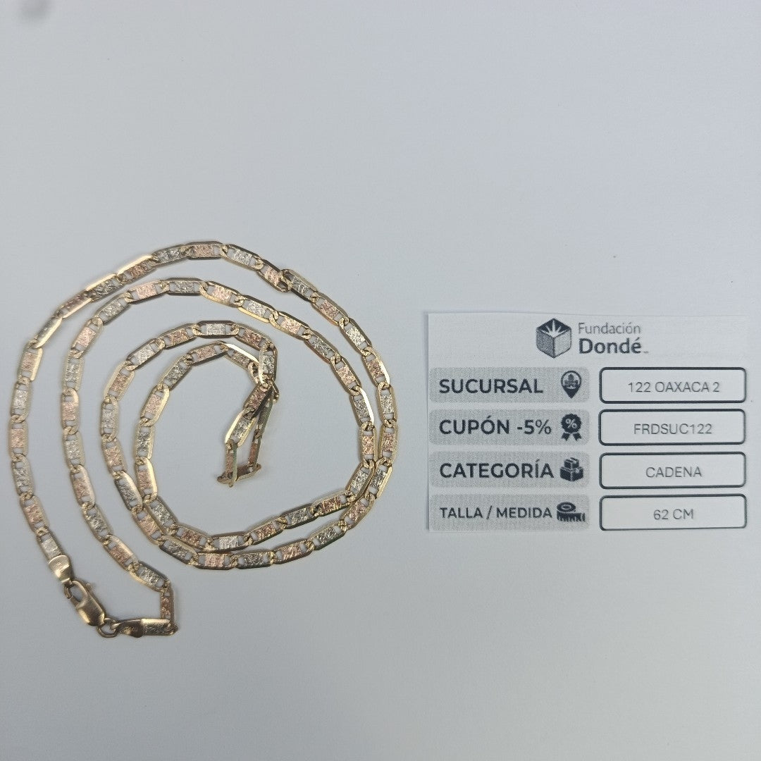 CADENA ORO,ORO COMBINADO 14 K 14,00 GRMS (SEMINUEVO)