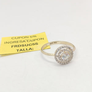 ANILLO ANILLITO C CIRCONIAS 14K 8.5 TALLA 1.9 GR (NUEVO)