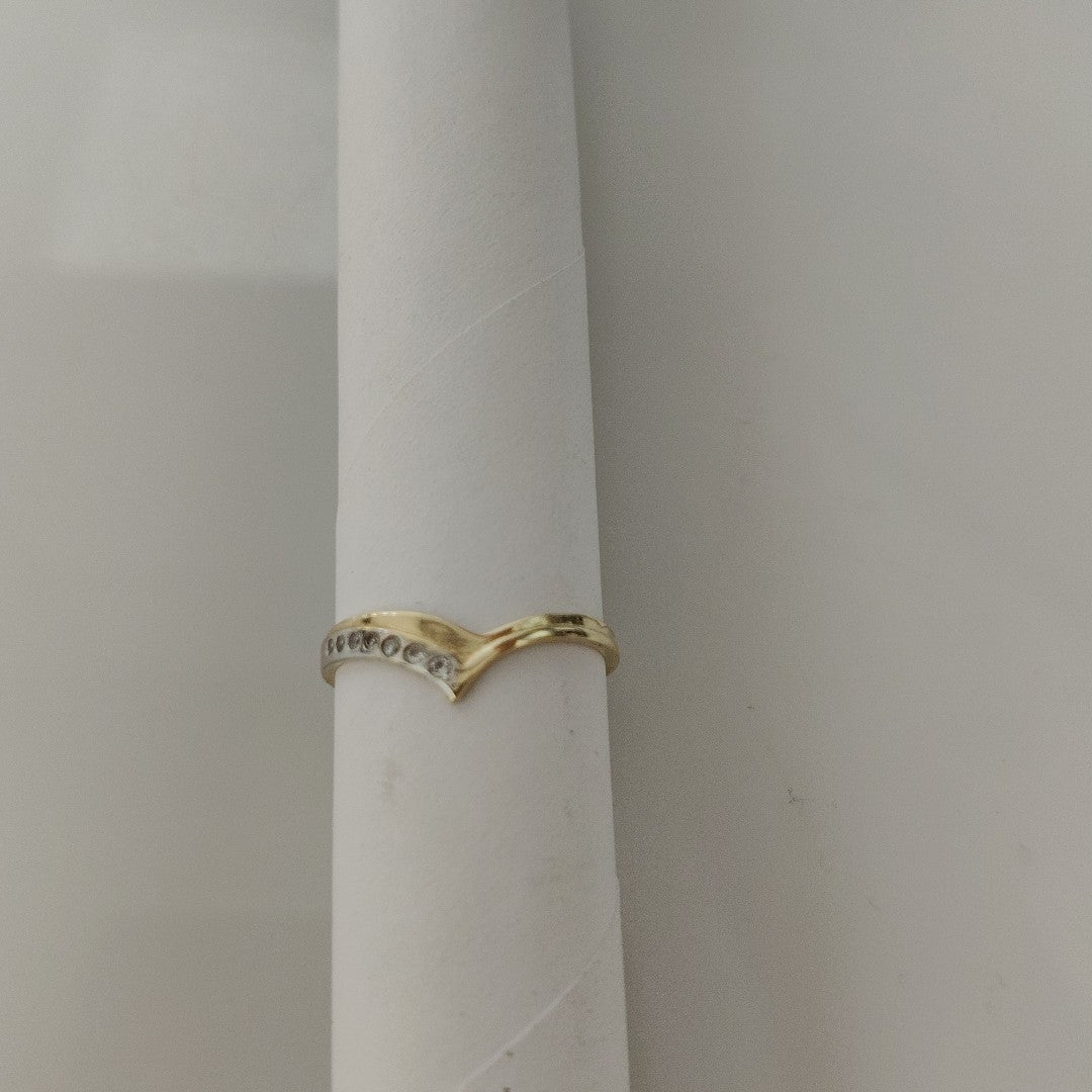 ANILLOS CON CIRCONIAS 14K TALLA 7 1 GR (NUEVO)