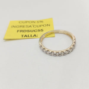 ANILLO ANILLITO MEDIA CHURUMBELA 14K 8 TALLA 2.2 GR (NUEVO)