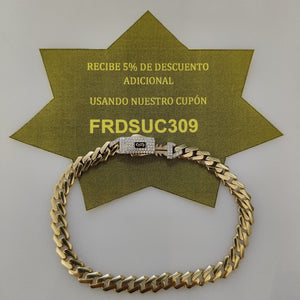 PULSERA CABALLERO MONACO ORO 14K 9 (NUEVO)