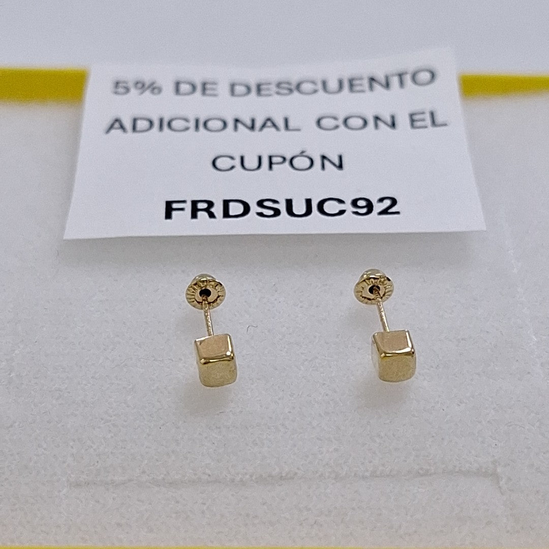 BROQUELES BROQUEL FIG CUBO 14K 0.203 GR (NUEVO)