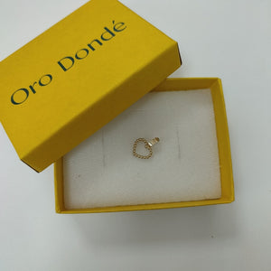 DIJE CORAZON CON CIRCONIAS 10K 0.6 GR (NUEVO)