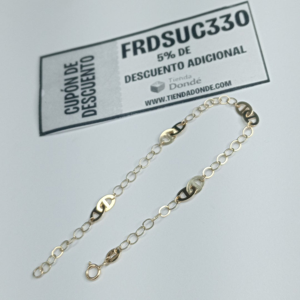 PULSERA TEJIDO ESPECIAL 14K 18 CM 1.5 GR (NUEVO)