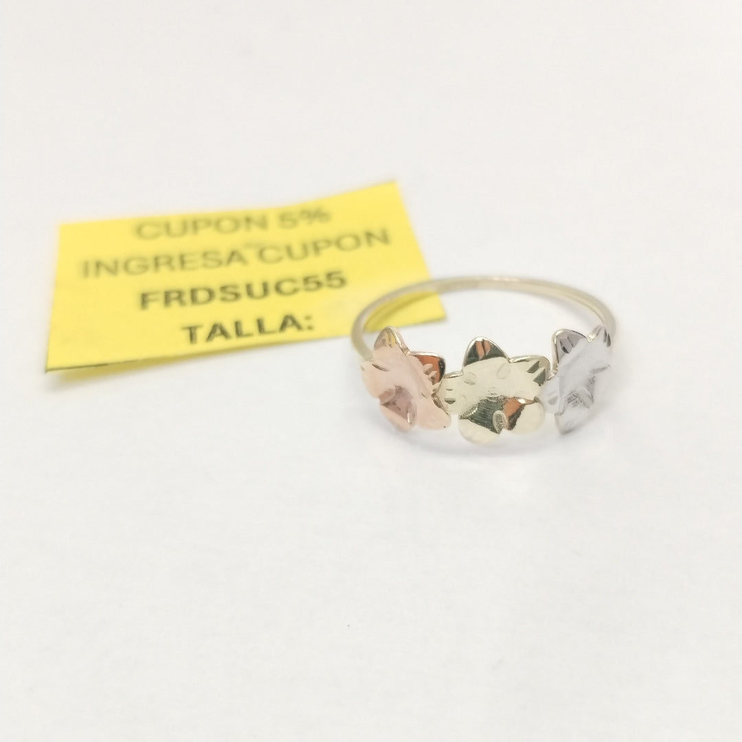 ANILLOS ANILLITO FIG FLORES 10K TALLA 9 1.3 GR (NUEVO)