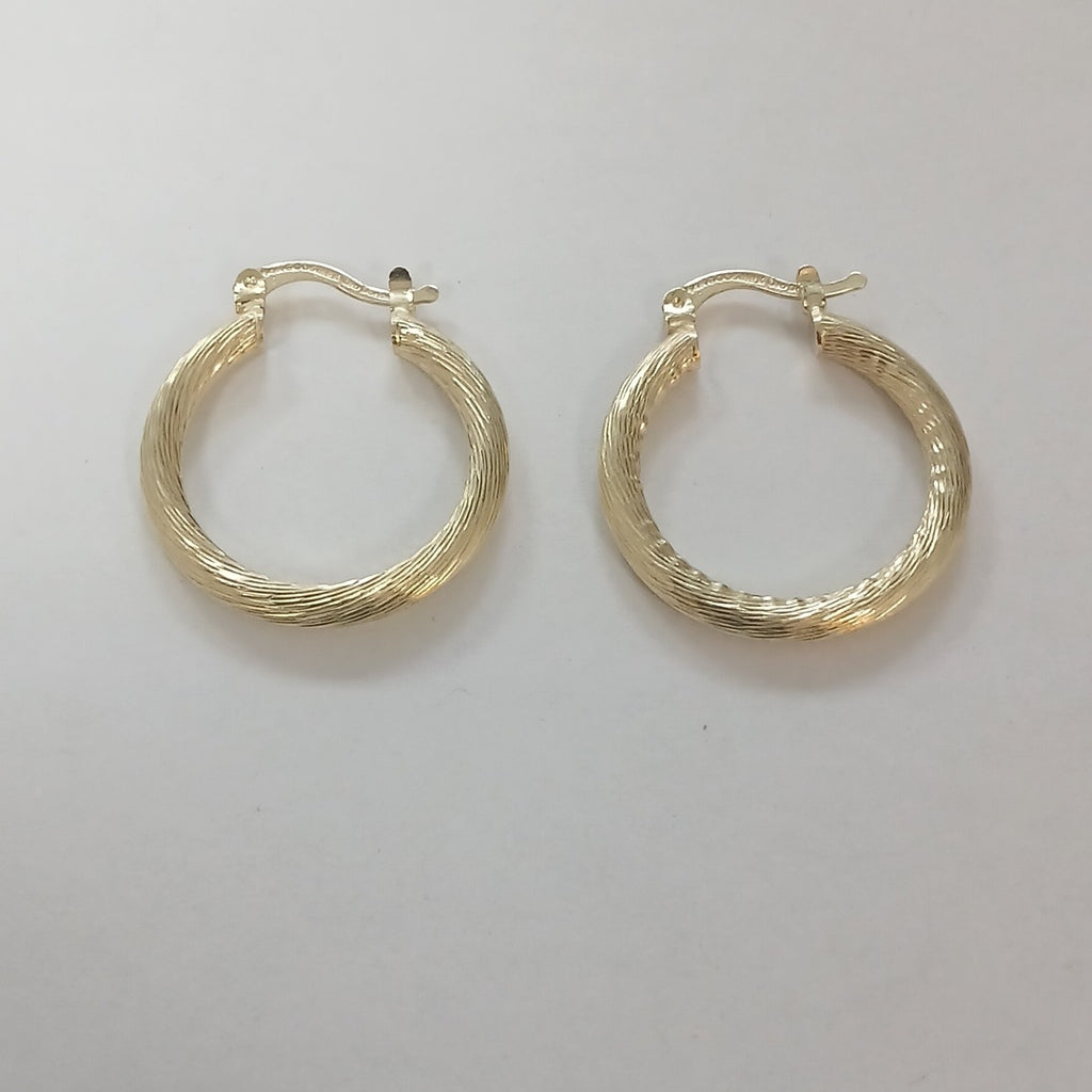 ARETES TEJIDO ARRACADAS ASTRIADAS 14K 2.8 GR (NUEVO)