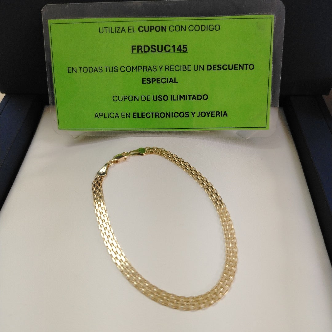 PULSERA ESPECIAL 10K 21 CM 4.3 GR (NUEVO)