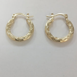 ARETES TEJIDO ARRACADAS ASTRIADAS 14K 2 GR (NUEVO)