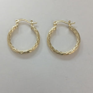 ARETES ARRACADAS LABRADAS 14K 2.1 GR (NUEVO)