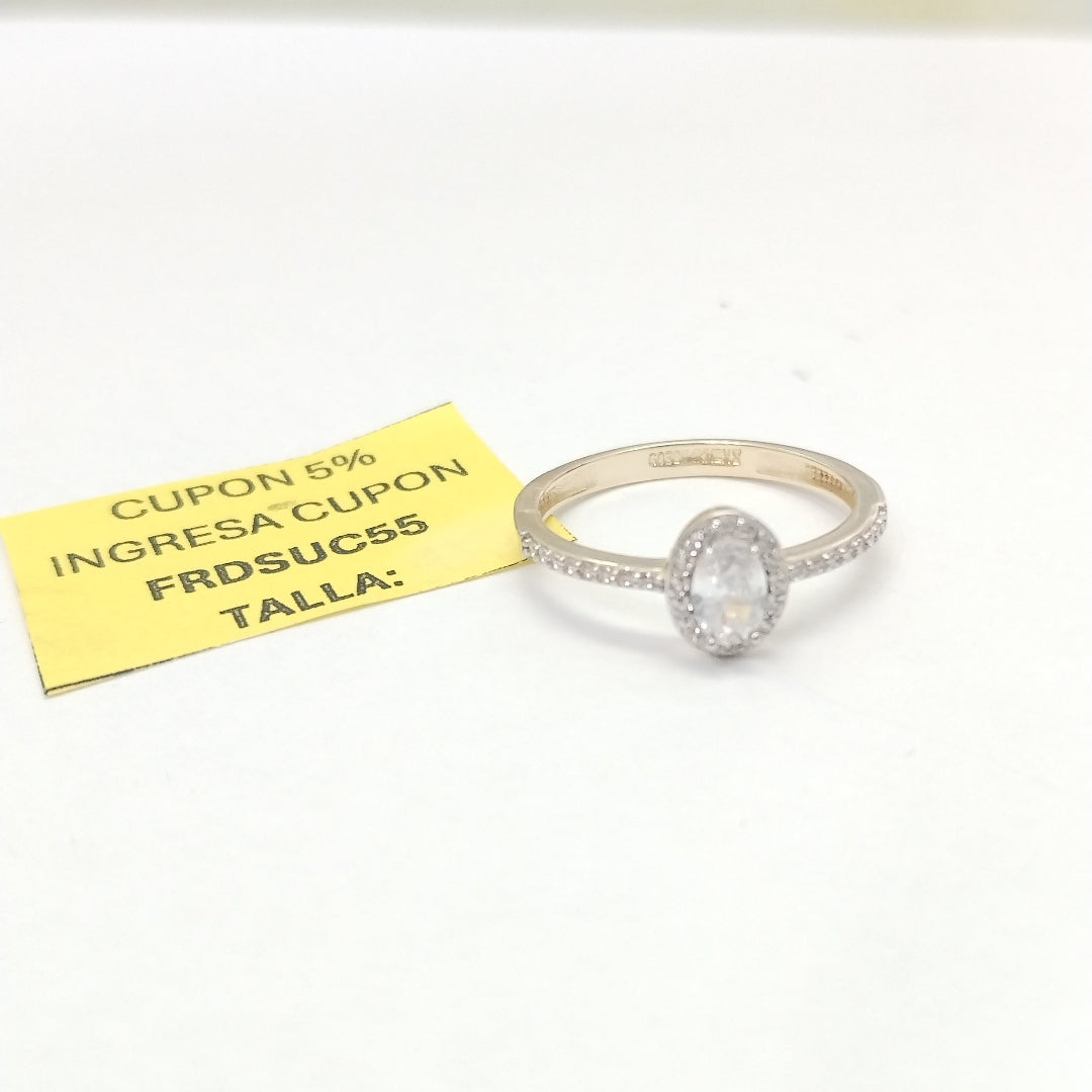 ANILLO ANILLITO C CIRCONIAS 14K 8.5 TALLA 2.1 GR (NUEVO)