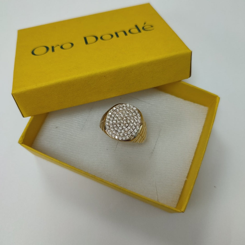 ANILLO C CIRCONIAS 14K 10 TALLA 7.7 GR (NUEVO)