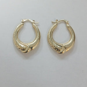 ARETES ARRACADAS ENTRELAZADAS 14K 2.5 GR (NUEVO)