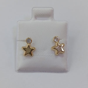 BROQUELES BROQUEL FIG ESTRELLA C CIRCONIA 14K 0.2603 GR (NUEVO)