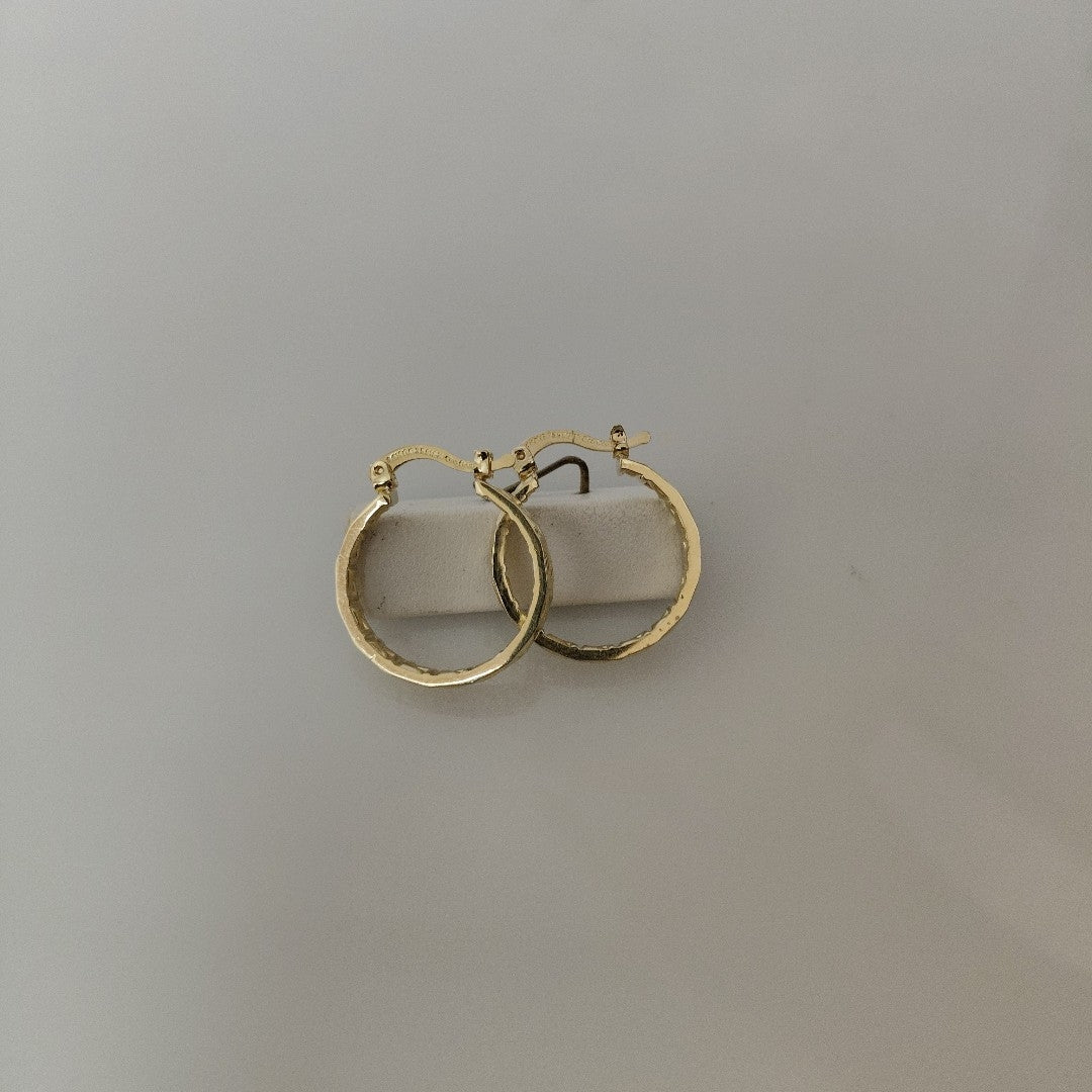 ARETES TEJIDO ARRACADAS TIPO GRECAS 14K 2 GR (NUEVO)