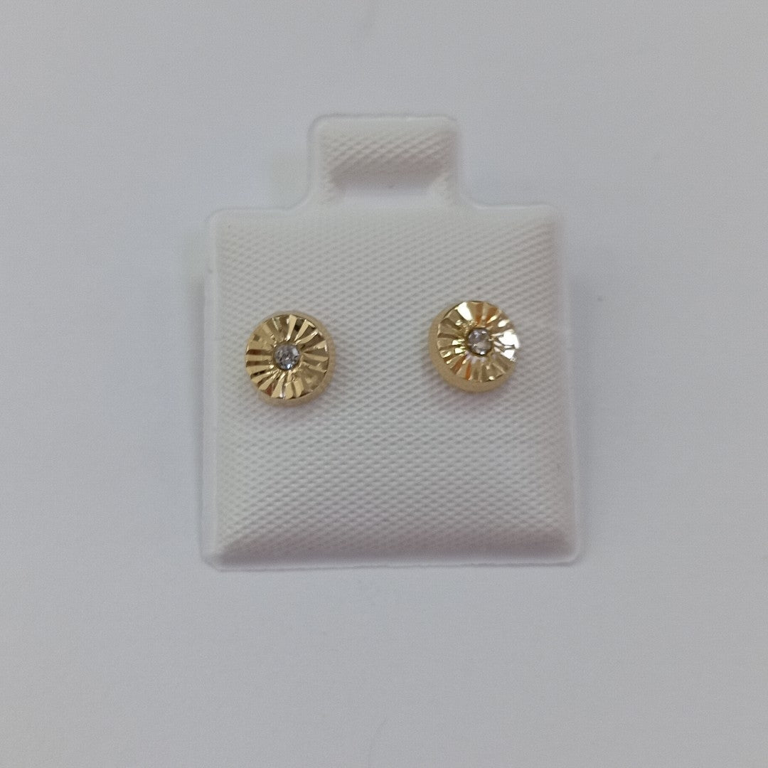 BROQUELES BROQUEL FIG BOTON C CIRCONIA 14K 0.2916 GR (NUEVO)