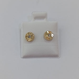 BROQUELES BROQUEL FIG BOTON C CIRCONIA 14K 0.2916 GR (NUEVO)