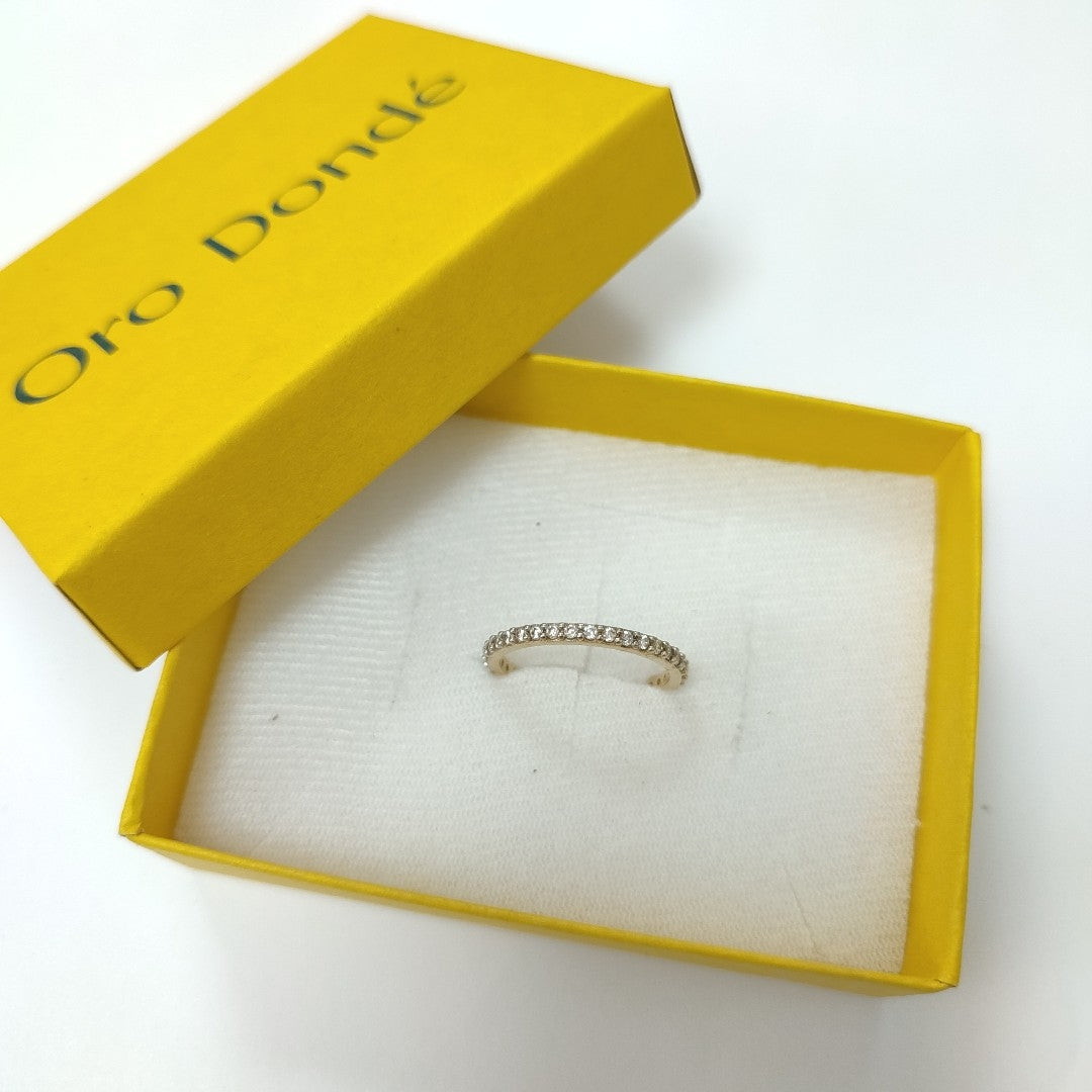ANILLO ANILLITO CHURUMBELA C CIRCONIAS 14K 8.5 TALLA 2.1 GR (NUEVO)