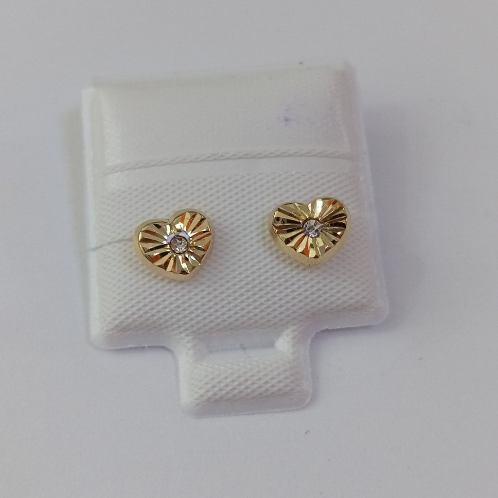 BROQUELES BROQUEL FIG CORAZON C CIRCONIA 14K 0.2603 GR (NUEVO)