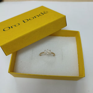 ANILLOS CON CIRCONIAS 10K TALLA 7 1.1 GR (NUEVO)