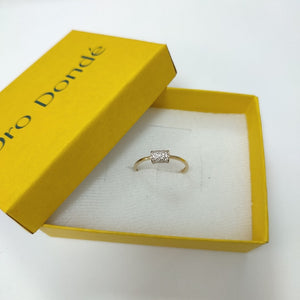 ANILLO ANILLITO C CIRCONIAS 14K 9 TALLA 1.5 GR (NUEVO)
