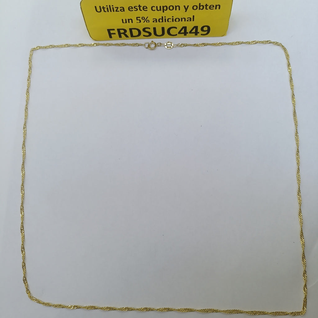 CADENA MEDIO TORZAL 10K 55 CM 2.5 GR (NUEVO)