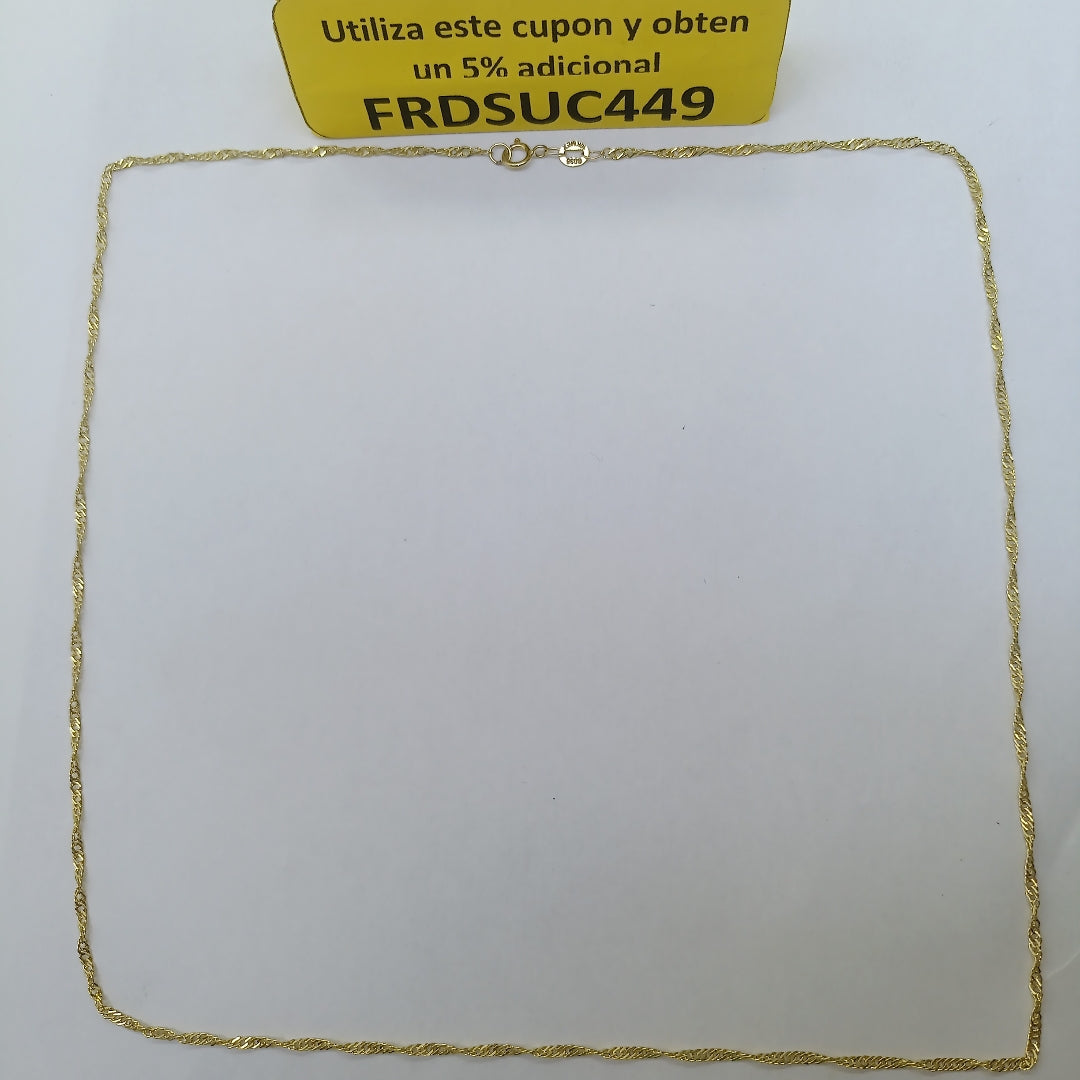 CADENA MEDIO TORZAL 10K 55 CM 2.5 GR (NUEVO)