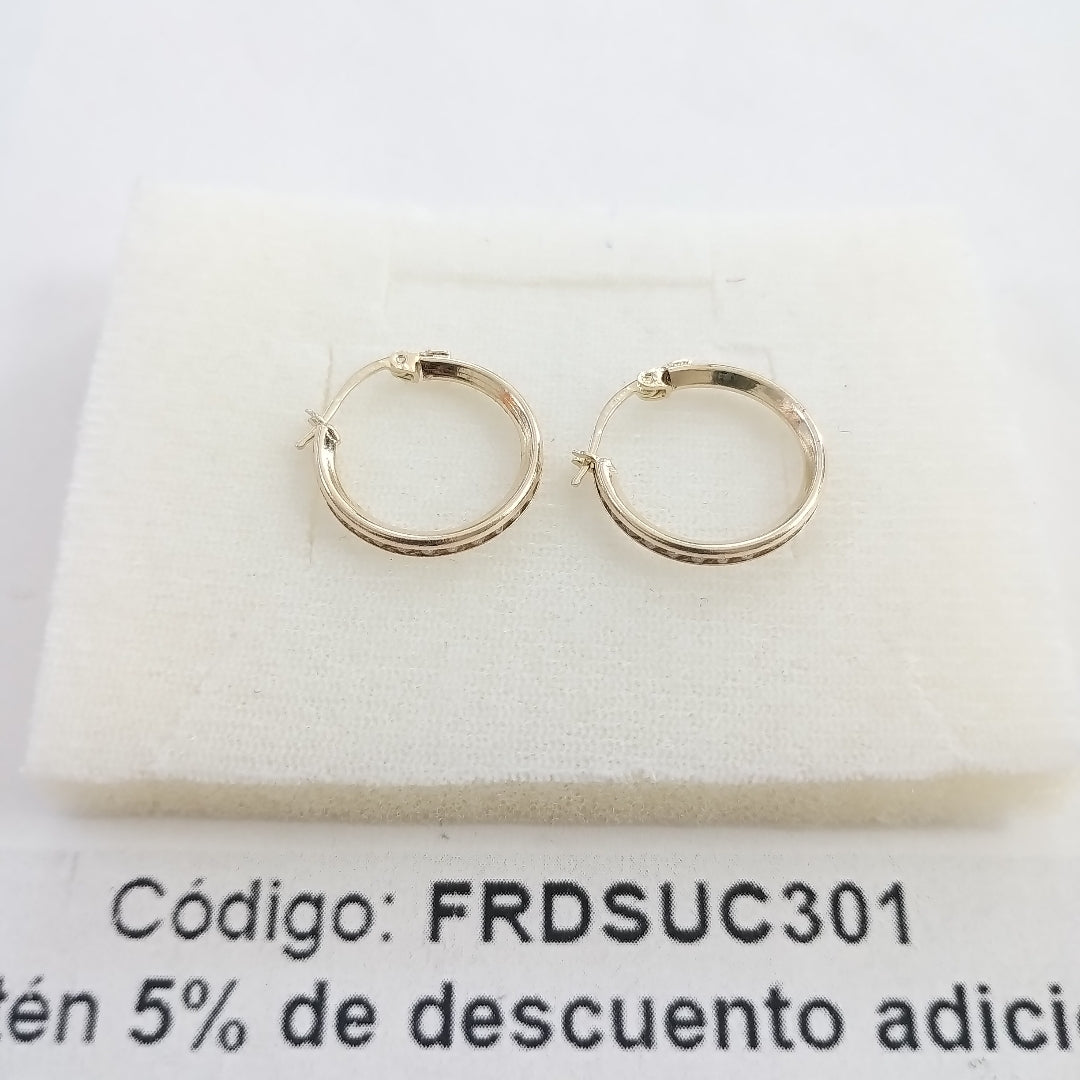 ARETES ARRACADAS CON CIRCONIAS 10K 1.8 GR (NUEVO)