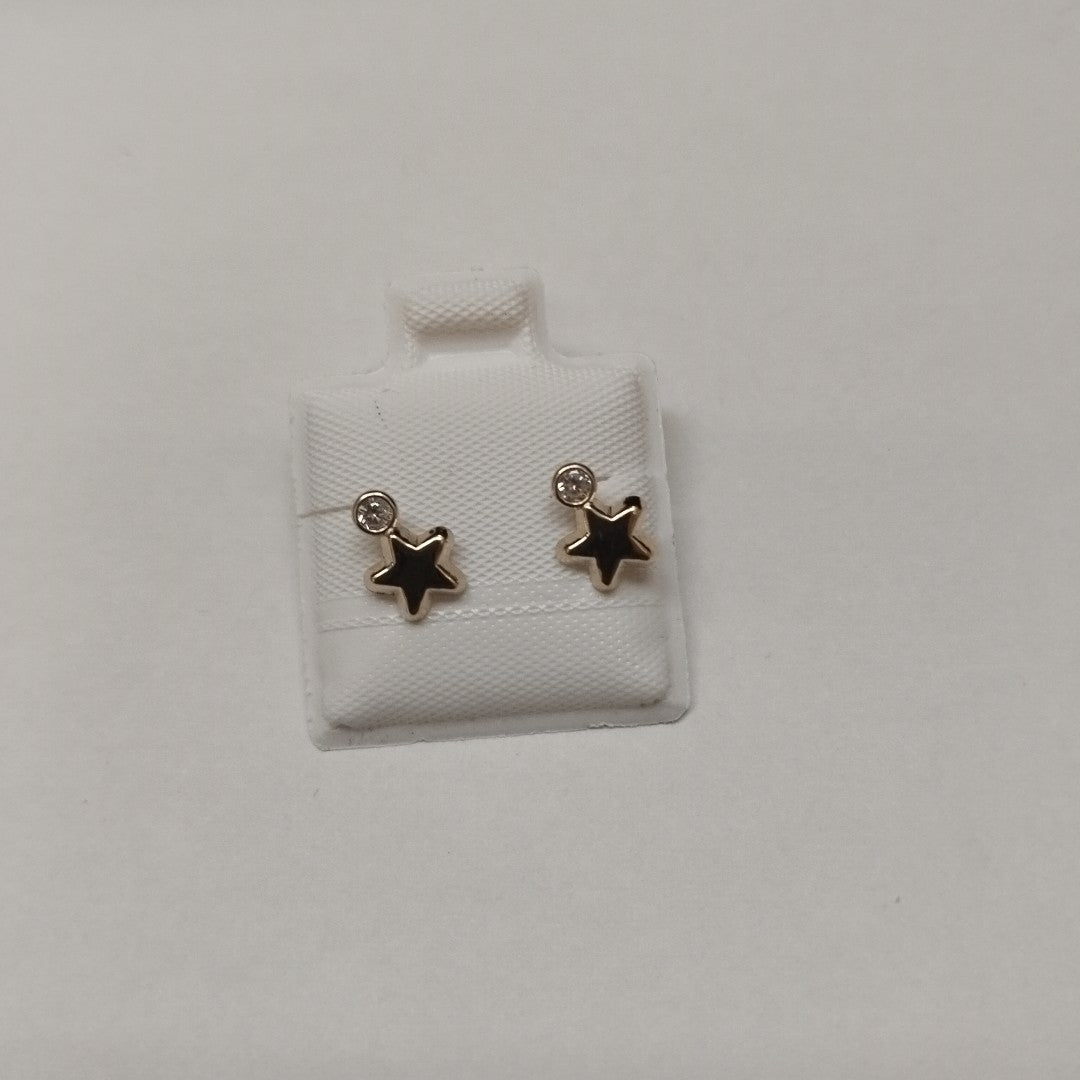 BROQUELES BROQUEL FIG ESTRELLA C CIRCONIA 14K 0.2603 GR (NUEVO)