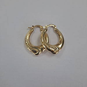 ARETES ARRACADAS ENTRELAZADAS 14K 2.6 GR (NUEVO)