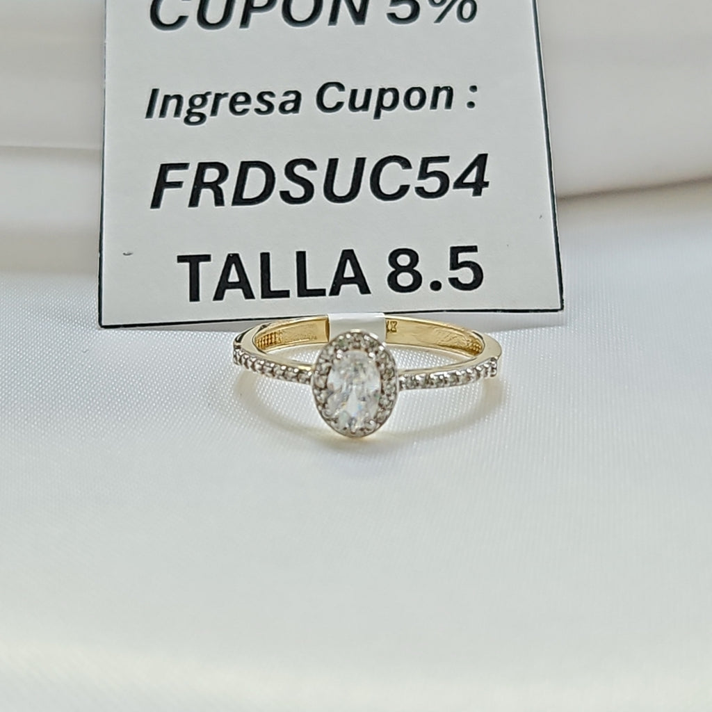 ANILLO ANILLITO C CIRCONIAS 14K 8.5 TALLA 2.2 GR (NUEVO)