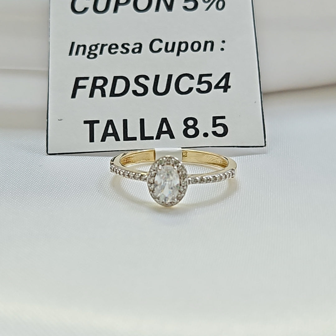 ANILLO ANILLITO C CIRCONIAS 14K 8.5 TALLA 2.2 GR (NUEVO)