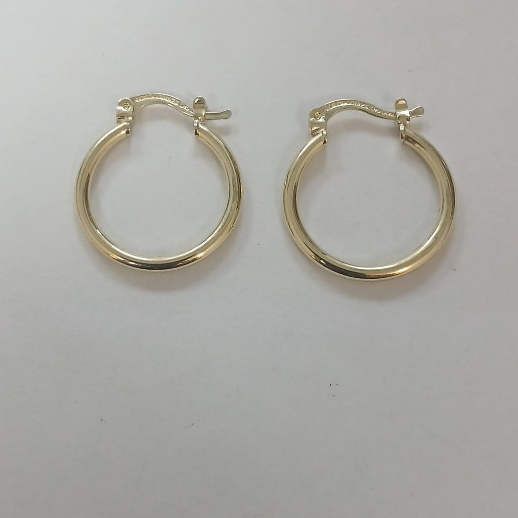 ARETES TEJIDO ARRACADAS LISAS 14K 1.2 GR (NUEVO)