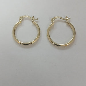 ARETES TEJIDO ARRACADAS LISAS 14K 1.2 GR (NUEVO)