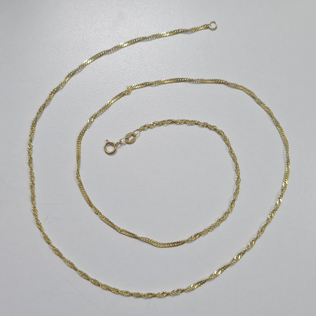 CADENA MEDIO TORZAL 10K 55 CM 2.5 GR (NUEVO)