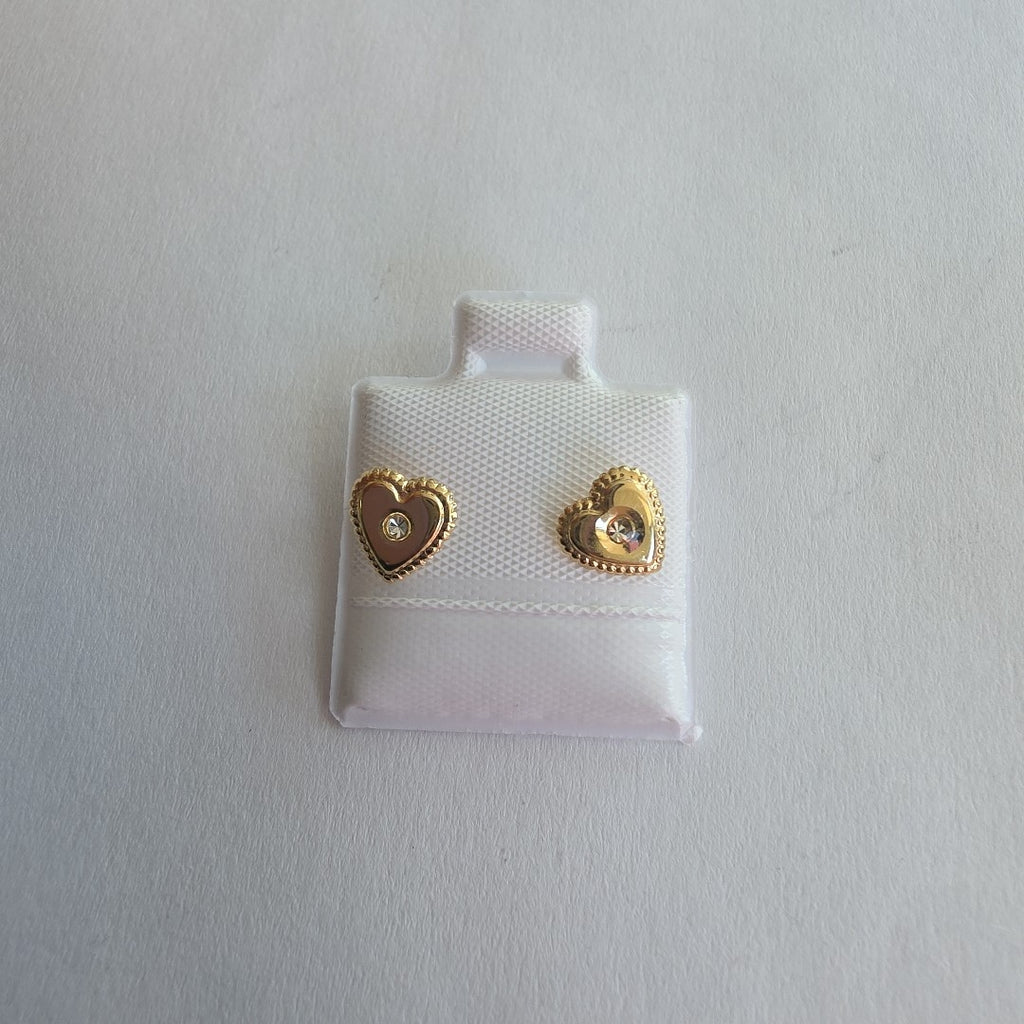 BROQUELES BROQUEL FIG CORAZON C CIRCONIA 14K 0.2614 GR (NUEVO)