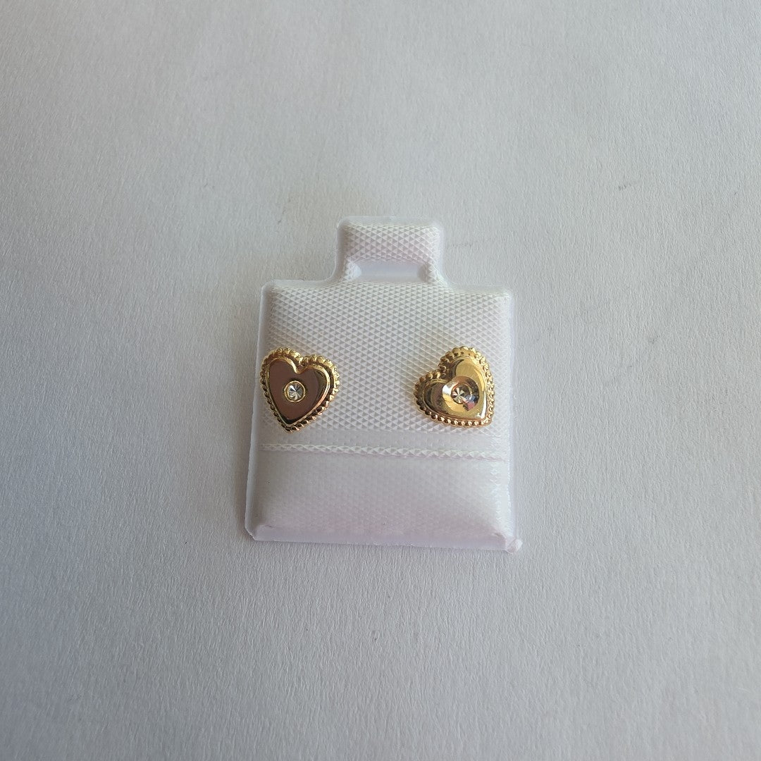 BROQUELES BROQUEL FIG CORAZON C CIRCONIA 14K 0.2614 GR (NUEVO)