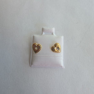 BROQUELES BROQUEL FIG CORAZON C CIRCONIA 14K 0.2614 GR (NUEVO)