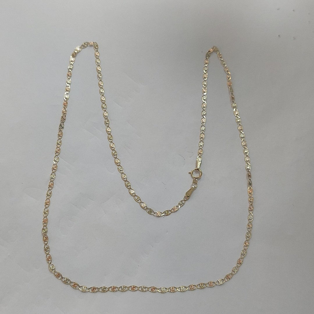 CADENAS TEJIDO GUCHI ORO 10K 55 CM 2.9 GR (NUEVO)