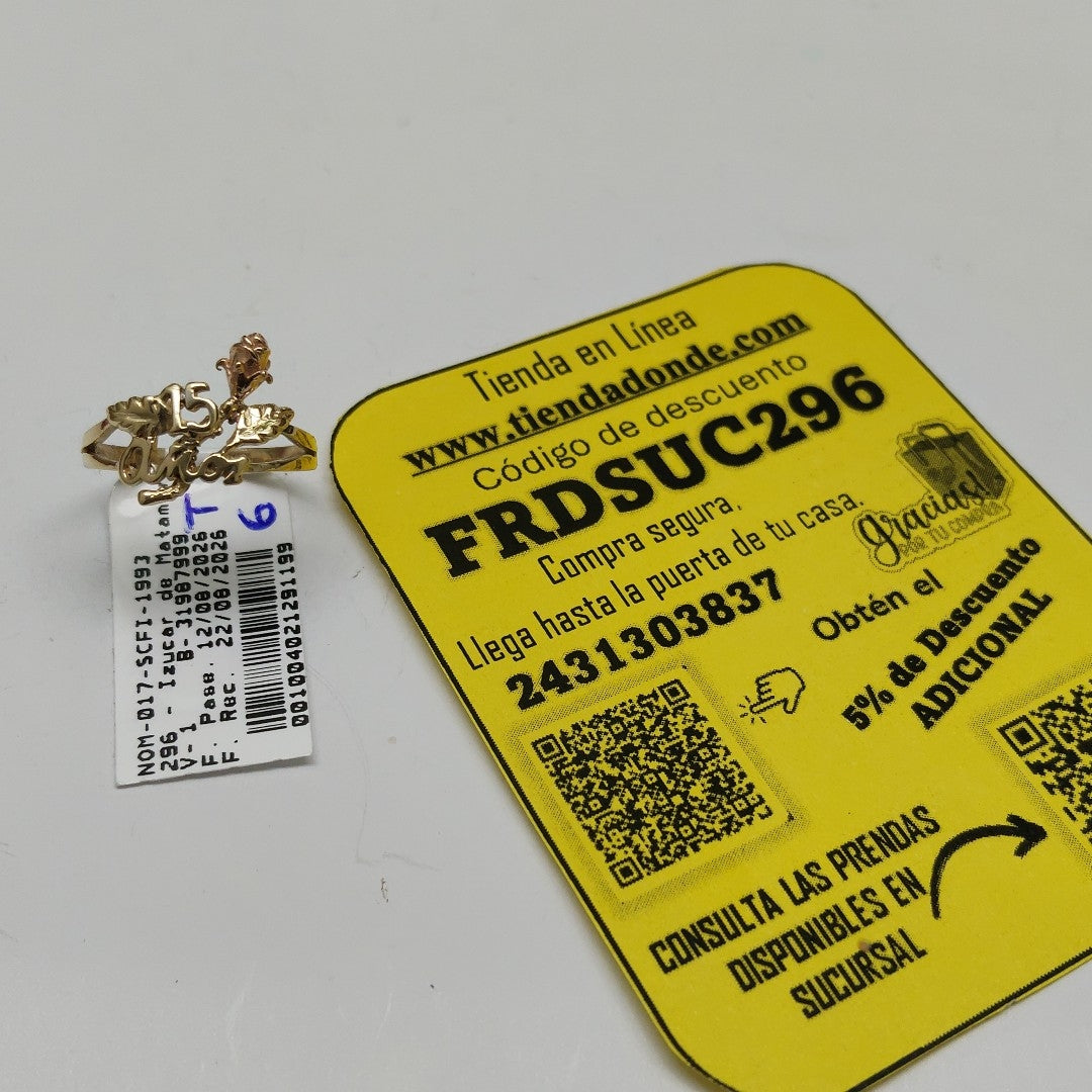 ANILLITO ORO 10 K 2.1 GRMS (SEMINUEVO)