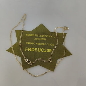 CADENAS TEJIDO BARBADA ORO 10K 55 CM 3.8 GR (NUEVO)