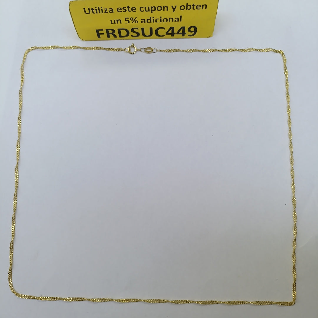 CADENA MEDIO TORZAL 10K 55 CM 2.5 GR (NUEVO)