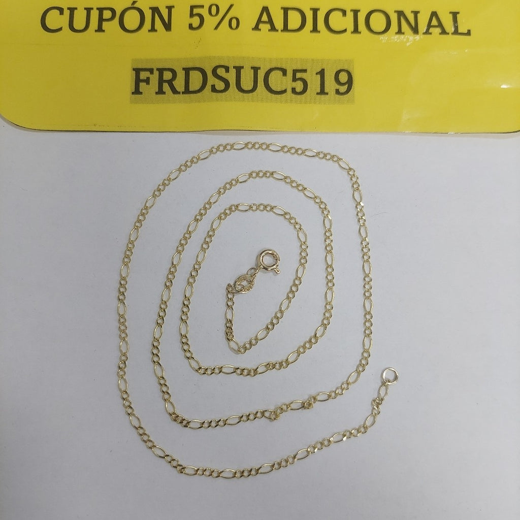 CADENA TEJIDO 3X1 14K 55 CM 2.3 GR (NUEVO)