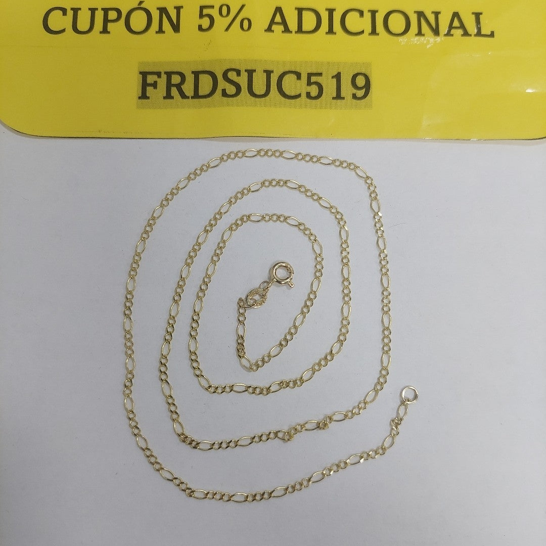 CADENA TEJIDO 3X1 14K 55 CM 2.3 GR (NUEVO)