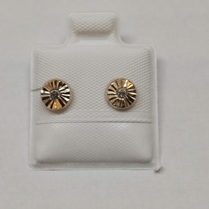 BROQUELES BROQUEL FIG BOTON C CIRCONIA 14K 0.2916 GR (NUEVO)