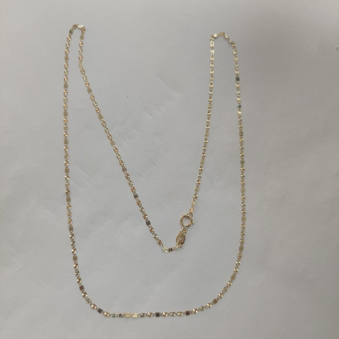 CADENAS TEJIDO GUCHI ORO 10K 55 CM 1.7 GR (NUEVO)