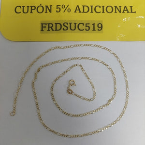 CADENA TEJIDO 3X1 14K 55 CM 2.3 GR (NUEVO)