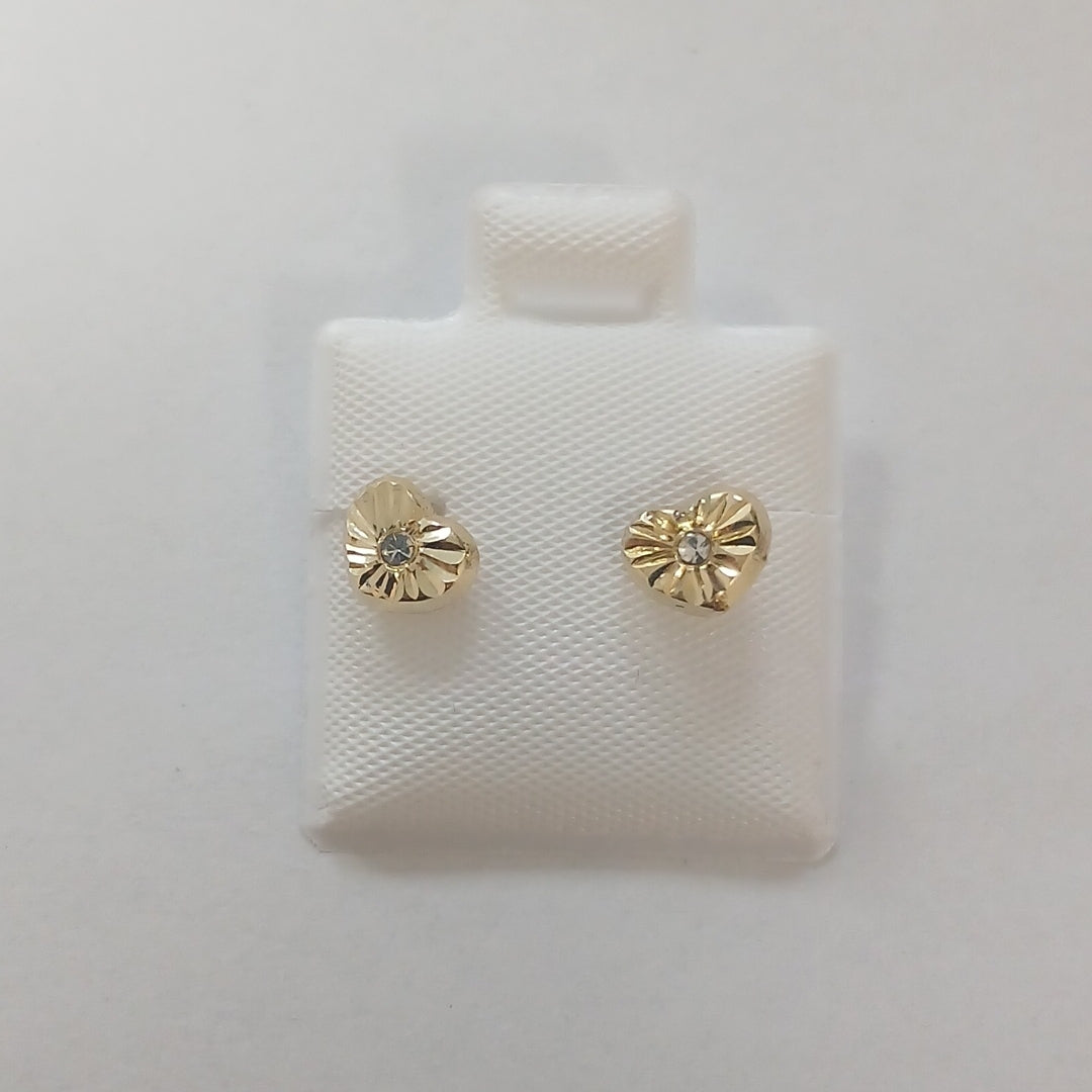 BROQUELES BROQUEL FIG CORAZON C CIRCONIA 14K 0.2603 GR (NUEVO)