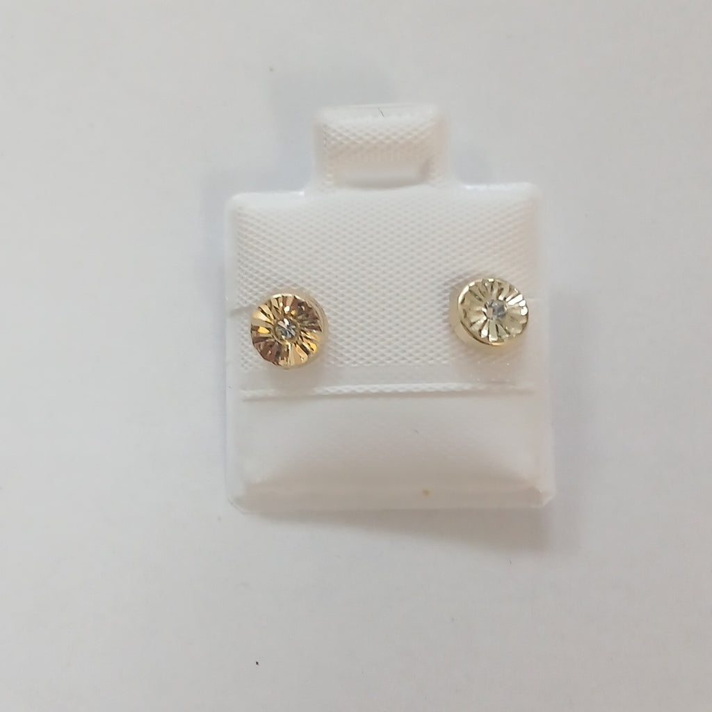 BROQUELES BROQUEL FIG BOTON C CIRCONIA 14K 0.2916 GR (NUEVO)